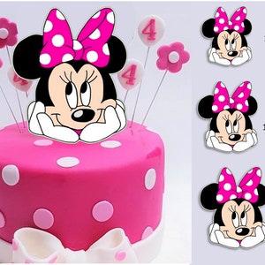 Baby Minnie Mouse Themed Cake Topper Cake Topper Baby Etsy