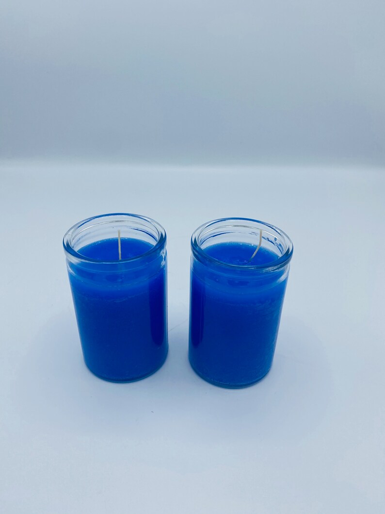 3.5 inches Tall Blue Candles Bundle of 2