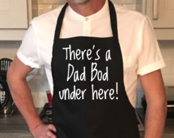 Dad Bod Apron, Funny Father's Day Cooking Gift for Dad
