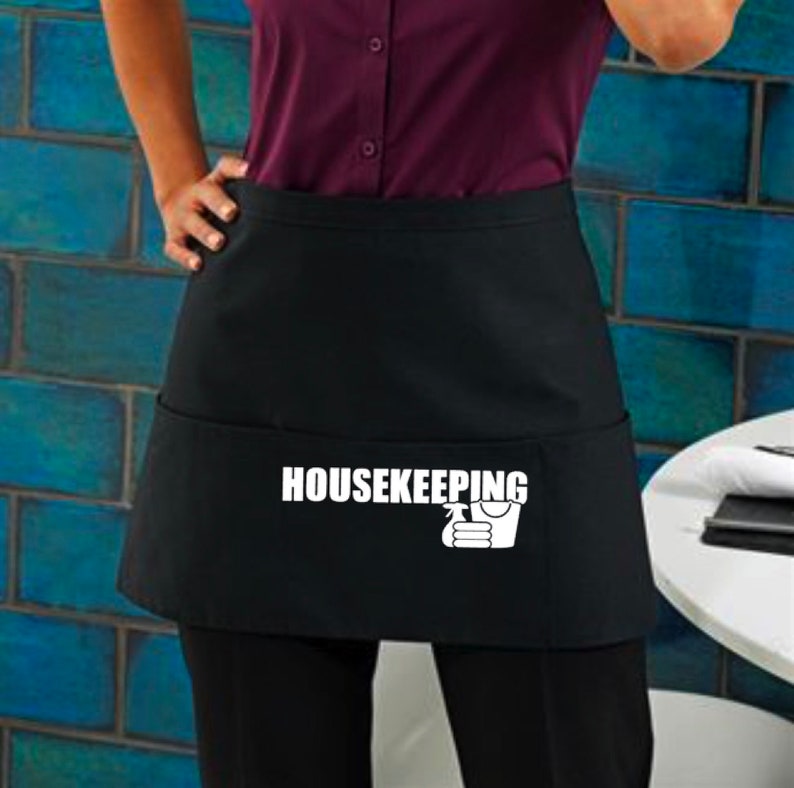 Housekeeping Apron Pocket Half Apron House Keeping Uniform Etsy