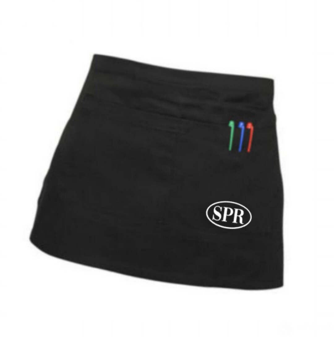 Monogram Half Apron, Black Bistro Apron, Custom Add Any Initials Apron