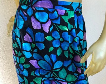 Long Stained Glass Rayon Skirt