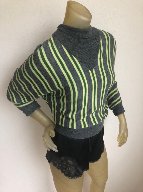 Jantzen 40’s Stripe 3/4 Sleeve Dolman Sweater & Fo
