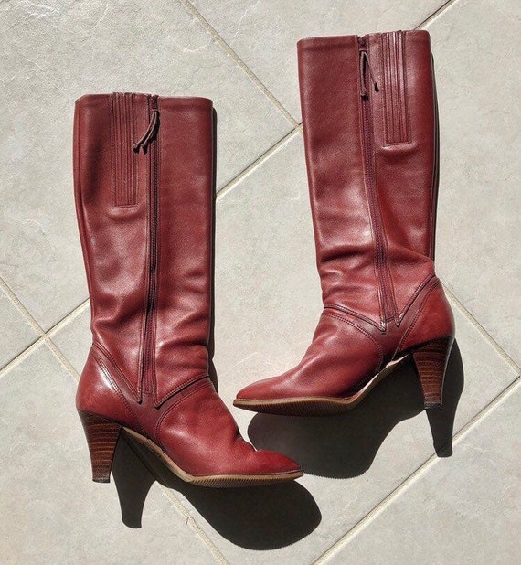 80s knee high boots