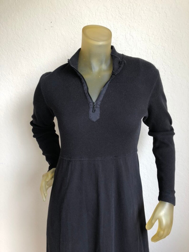 Sigrid Olsen Sport 90s Long Sleeve Black Midi Dress S-M - Etsy