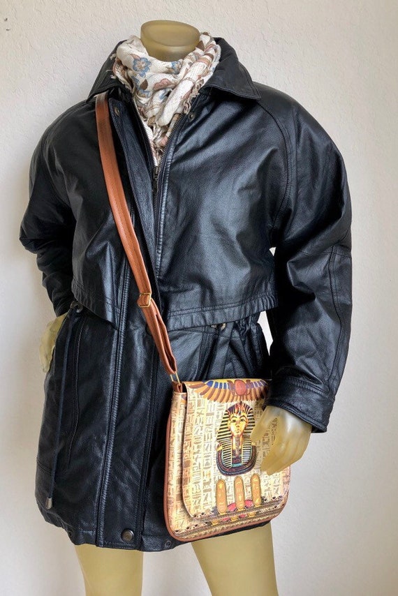 Learsi Oversize 80’s Black Leather Parka/Trench Co