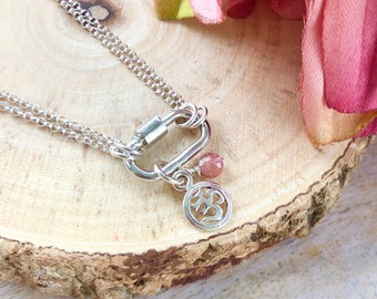Sterling Silver 30 MM Plain Star Carabiner Clasp Lock Religious Finding Jewelry
