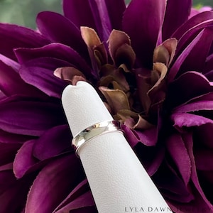 4mm Solid Silver Concave Band / 925 Sterling Silver Stack Ring / Silver Wedding Band / Simple / Handmade / Minimalist Band