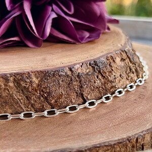 925 Sterling Silber Kette / Diamantschliff Kette / Schwere Kette / Layering Halskette / 20 Zoll Offene Gliederkette / 8.5mm