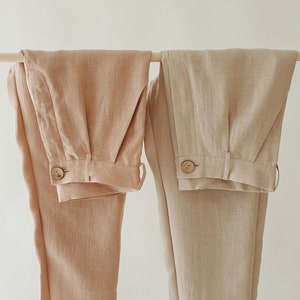 Tailored Linen trousers LUNA made to last beyond the season both for elegance & comfort of your days image 3