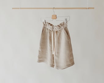 Linen Shorts |  AURA | made with high quality 100% natural LINEN to last beyond the season for the comfort of your days