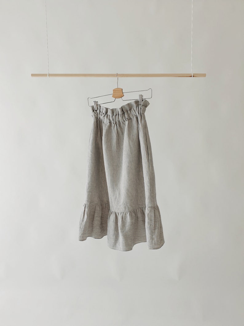 Linen Skirt THALA made with high quality 100% soft LINEN to last beyond the season for the comfort of your days image 3