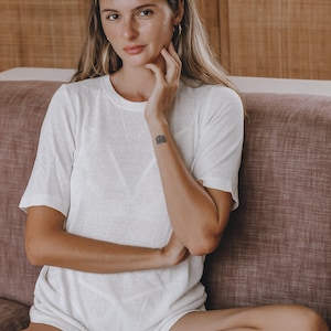 Unisex T- Shirt N004 - Raw Silk Jersey - Short Sleeve Shirt - Made to order T-Shirt