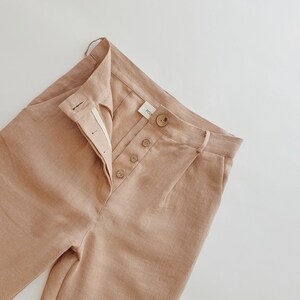 Tailored Linen trousers LUNA made to last beyond the season both for elegance & comfort of your days image 7