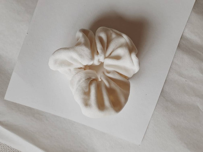made with softest high quality 100/% organic cotton off-cuts Organic Cotton Velvet Scrunchie set of 2