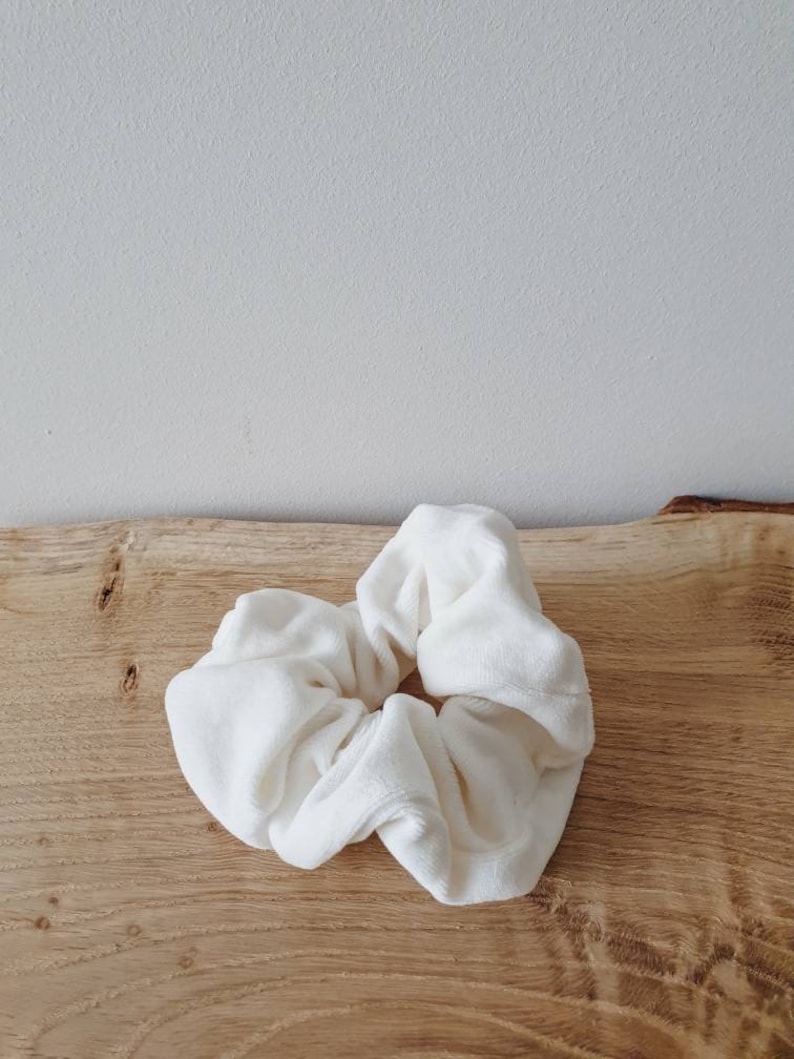 made with softest high quality 100/% organic cotton off-cuts Organic Cotton Velvet Scrunchie set of 2