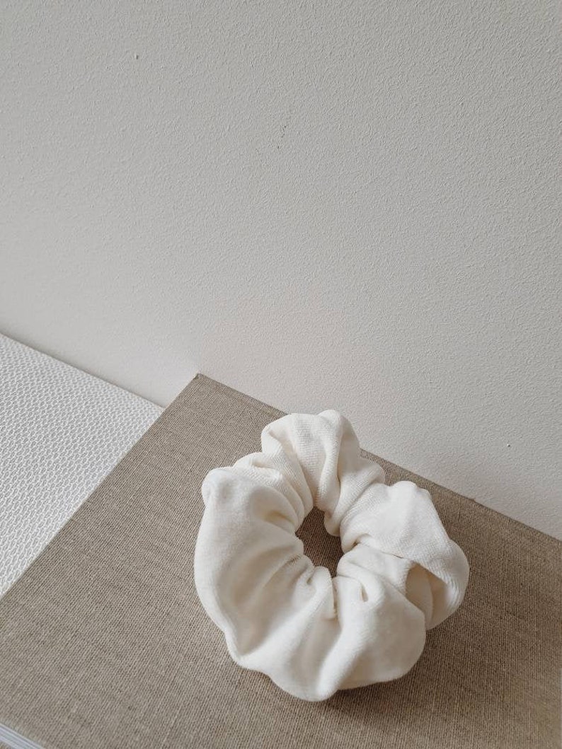made with softest high quality 100/% organic cotton off-cuts Organic Cotton Velvet Scrunchie set of 2