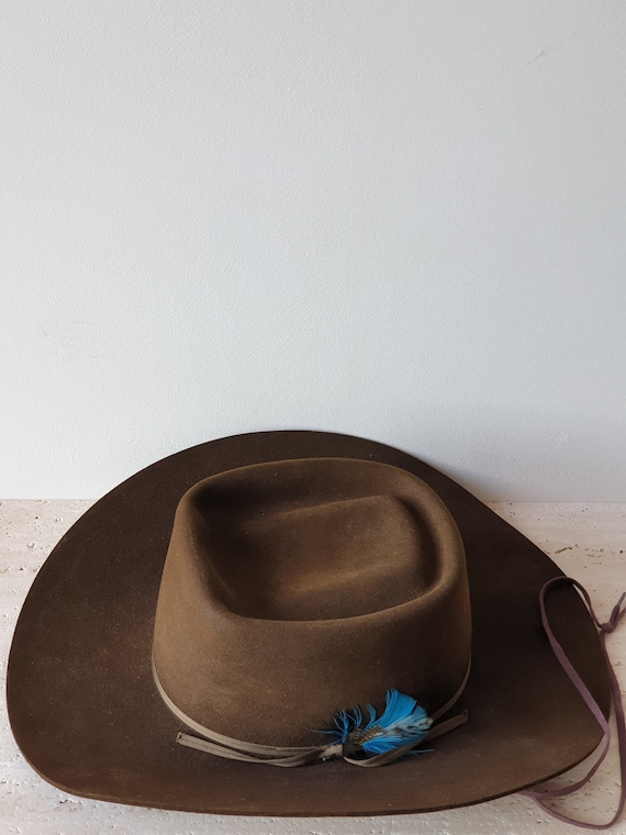 Corral Western Wear Felt Brown Hat | Vintage