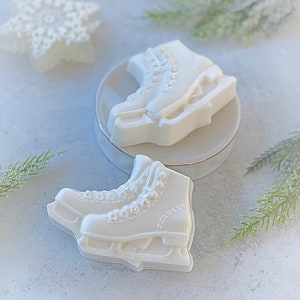 Ice Skates Soap, Hockey Skates, Figure Skating Gift, Kids Winter Soap, Winter Party Favors, Pink Skates, Blue Skates