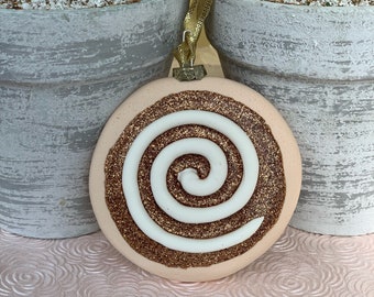 Cinnamon Swirl Sugar Cookie Christmas Ornament | Bakery Christmas Ornaments |