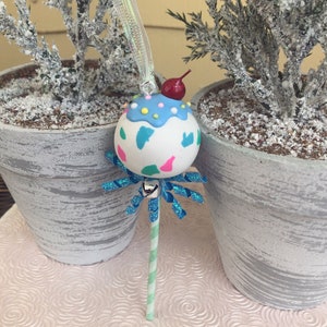 Party Cake , Cake Pop Christmas Ornament | Candy Holiday Decoration | Christmas Sweets |
