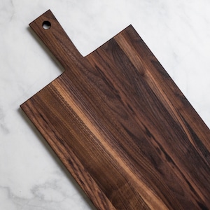 Handmade Wooden Serving Board - 18&quot; Charcuterie Board with 5&quot; Handle in Cherry, Maple, and Walnut - Made in Pennsylvania