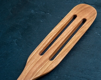 Slotted Wooden Spurtle - 12" Made in USA
