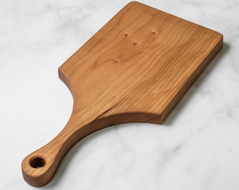 7" Serving Board - Cherry Cutting Board with 5" Handle - Made in USA