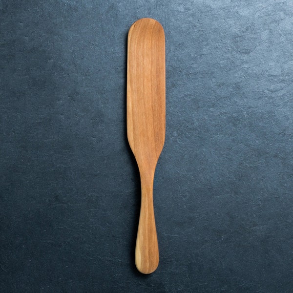 10" Mini Wooden Spurtle - Small Handmade Utensil Made in the USA with Pennsylvania Black Cherry Wood