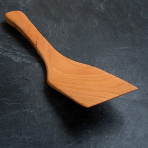 Handmade Mini Spatula - Small Wooden Brownie Spatula - 9” Cherry Wood Dessert Turner And Serving Tool