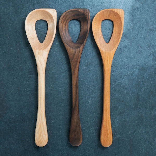 Handmade Wooden Risotto Spoon - 12" - Made in USA