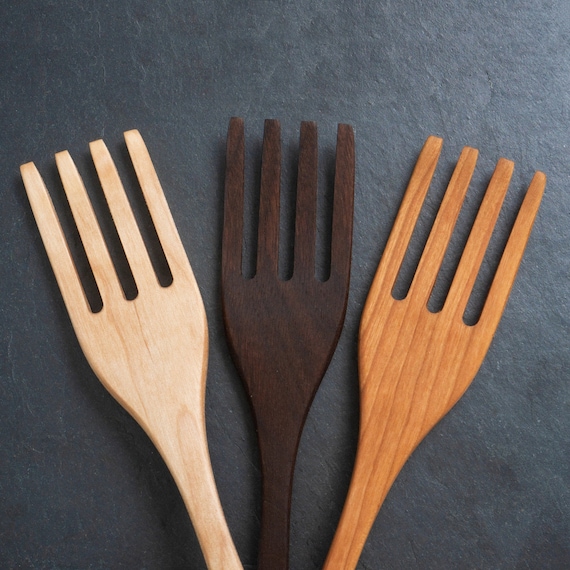 Handmade Wooden Pasta Fork 12 Made in the USA Spaghetti Server
