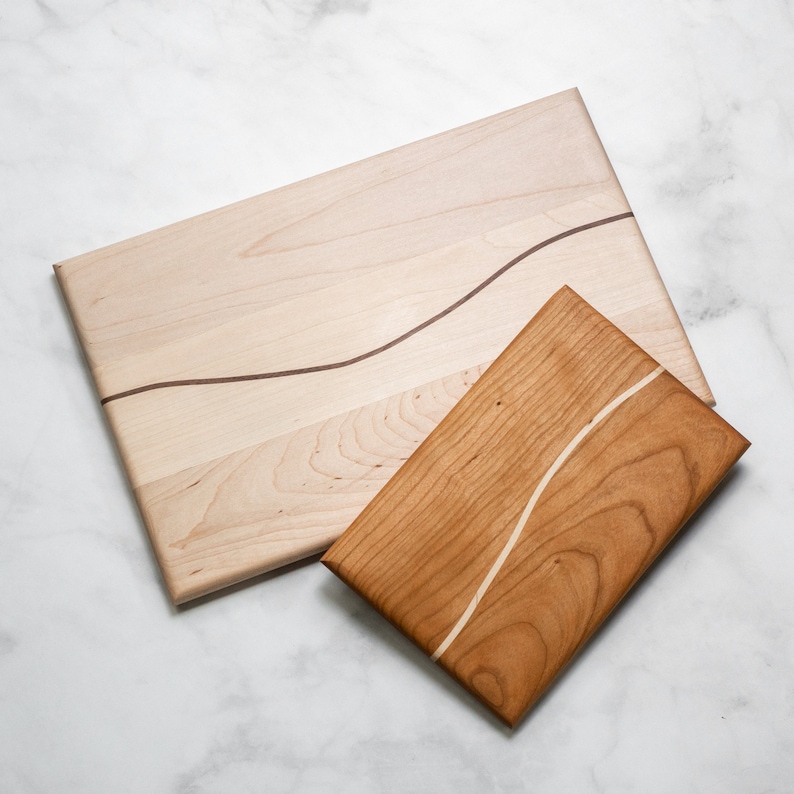 Handmade Cutting Board and Serving Boards Cherry, Maple, and Walnut Made in Pennsylvania image 4