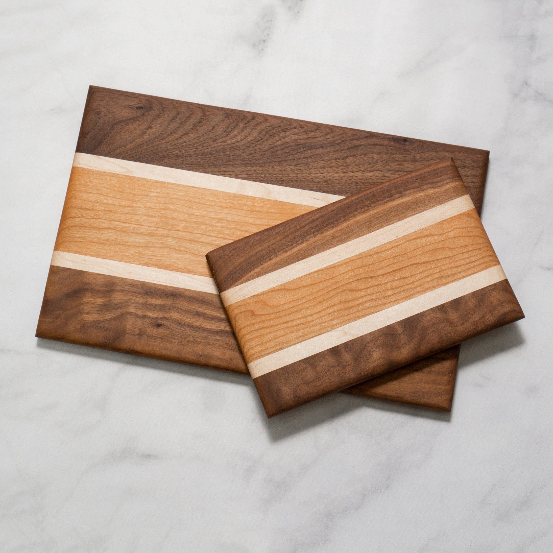 Striped Cutting Board Made in Pensylvania With Cherry, Maple and