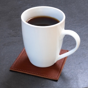 Full Grain Leather Coaster Set