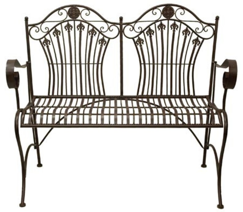 Metal Garden Bench Folding Etsy