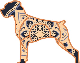 Boxer Mandala Svg Etsy