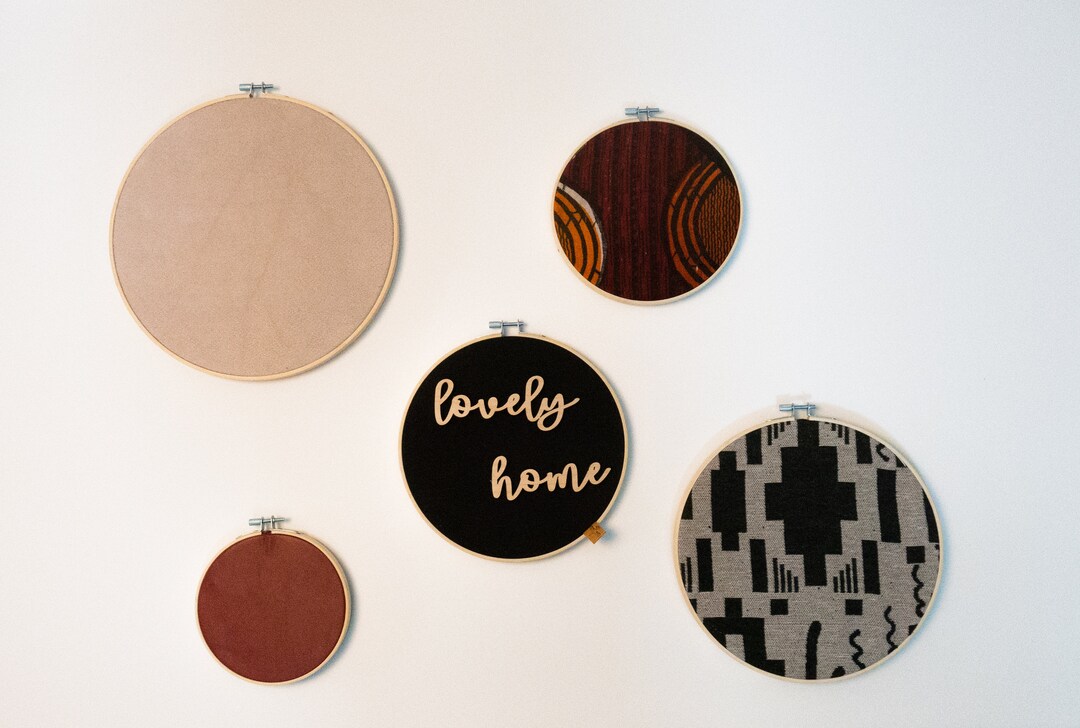 Wall Decoration/wall Hanger/round Fabric Hanger Etsy