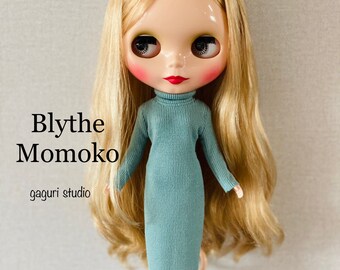 PDF pattern(+Tutorial): Turtleneck long dress for Blythe, Momoko
