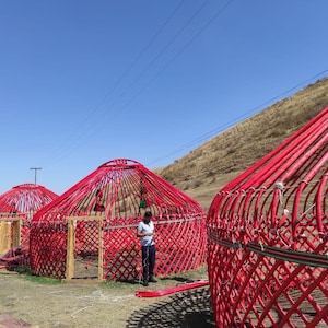 SMALL'19 Kyrgyz yurt, 4 lattice wall components, diameter 5 m, floor space 19 m2 image 4