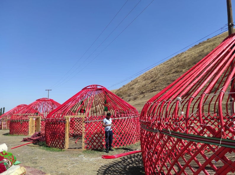 SMALL'19 Kyrgyz yurt, 4 lattice wall components, diameter 5 m, floor space 19 m2 image 4