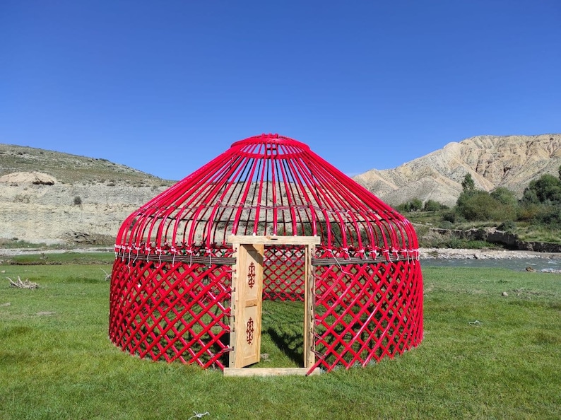 SMALL'12 Kyrgyz yurt, 4 lattice wall components, diameter 4 m, floor space 12,5 m2 image 7