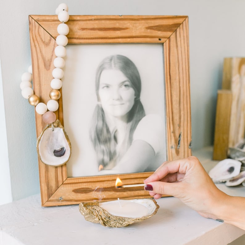 Oyster Candle Handmade Charleston Fall Decor Etsy