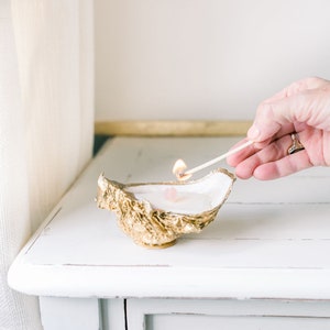 Oyster Candle || Handmade || Charleston || Fall Decor || Holiday Decor
