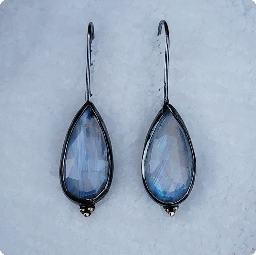 Ethereal Moonstone Earrings Etsy