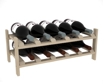 Creekside Magnum 10 Bottle Modular Wood Wine Rack