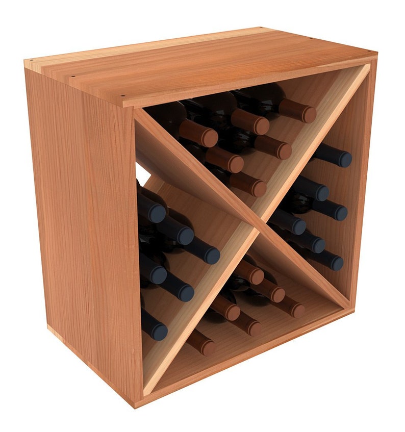 Creekside 24 Bottle Wine Cube Stackable Wood Wine Rack Etsy