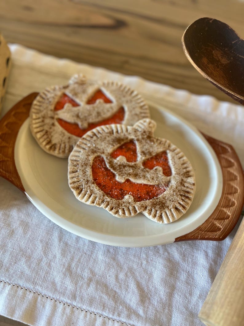 Primitive Faux Pumpkin Cookie: Rustic Halloween Decor 1 jumbo