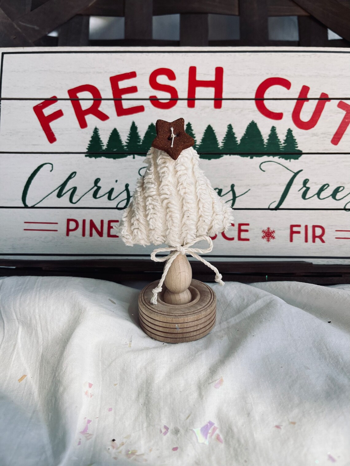 Vintage Chenille Christmas Tree/farmhouse Christmas Etsy