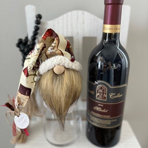 Wine Gnome/Wine lover/Gnome/Gnomes/Gnome Decor/Wine/Merlot/Chardonnay/Rose’/Happy hour/gift/Gnome/Tiered Tray Decor/